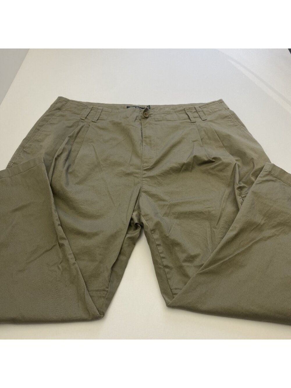 Ralph Lauren Womens Cargo Pants 16W Mid Rise Straight Leg Cotton Zip Pre Owned